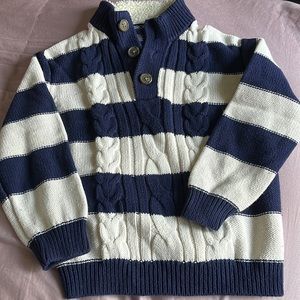 Blue cream stripes sweater